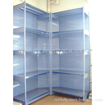 RFY-SA02:Heavy-duty Supermarket Corner Modern Curved Wall Shelf with DOUBLE-POST